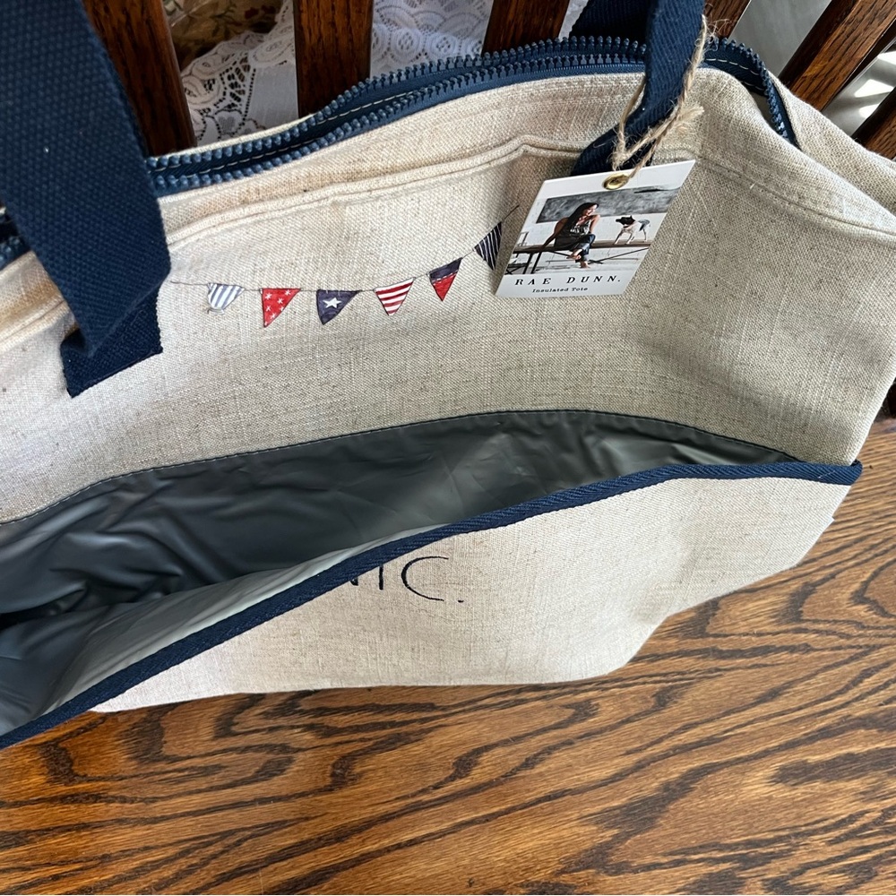 NWT RAE DUNN INSULATED PICNIC TOTE - Picture 5 of 9